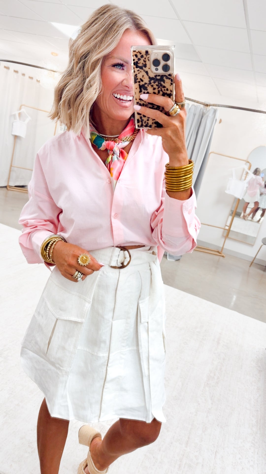 The Berkeley Cargo Skirt-White