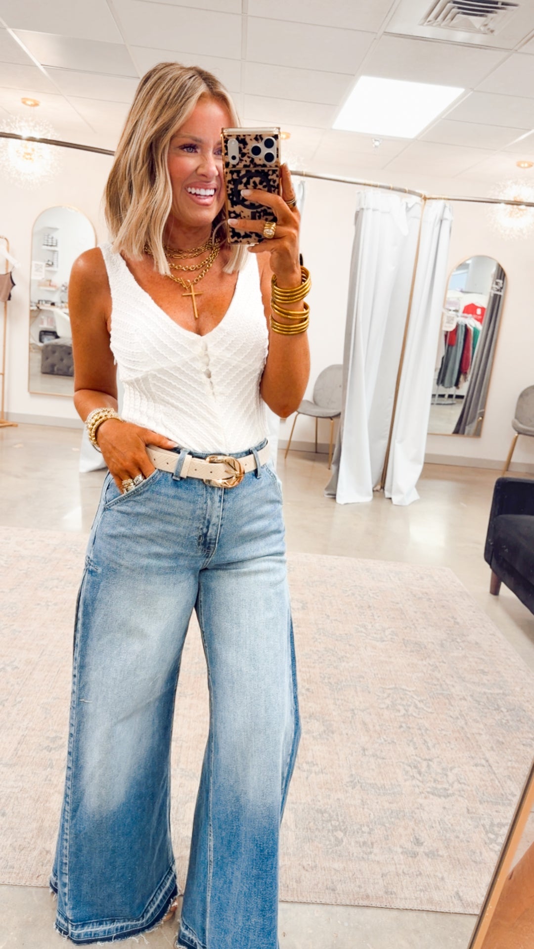 Gia V-Neck Bodysuit-White