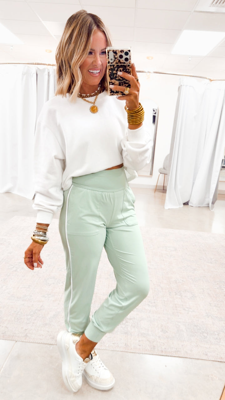 The Butter Flex Joggers-Mint Latte