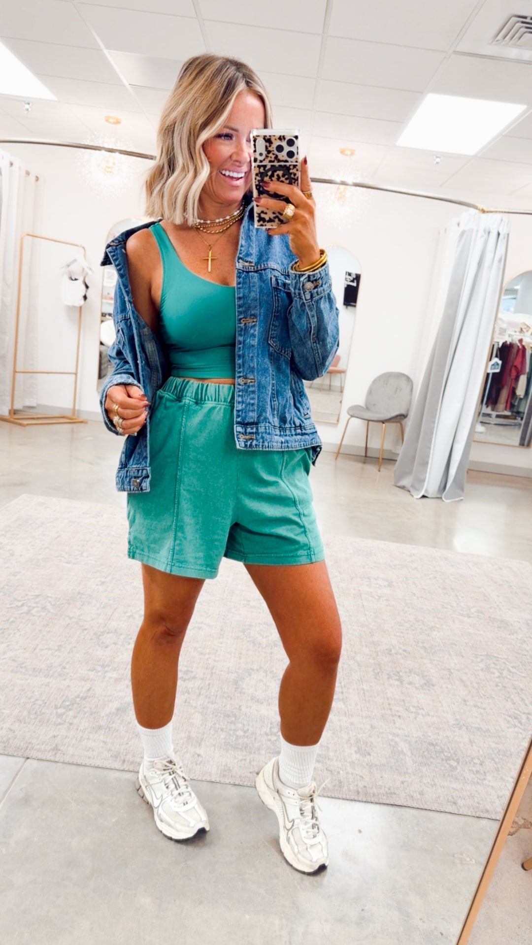 Jade Plush Shorts-Kelly Green
