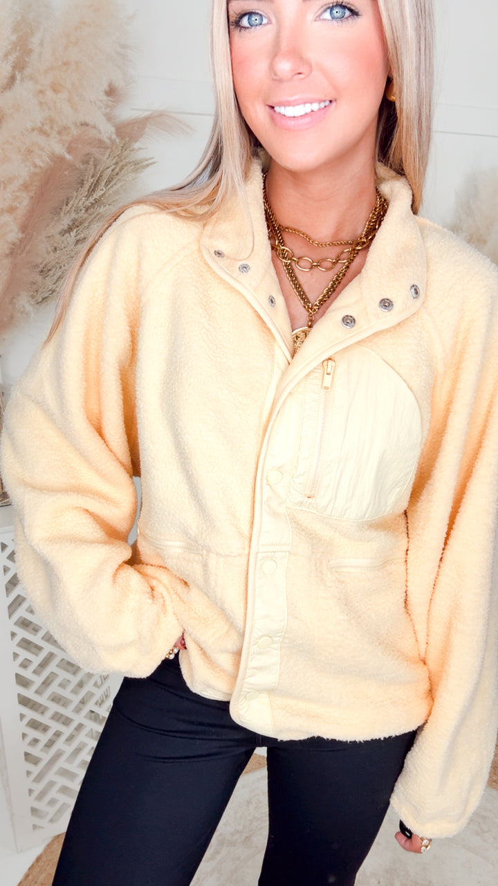 The Aspen Sherpa Jacket-Yellow