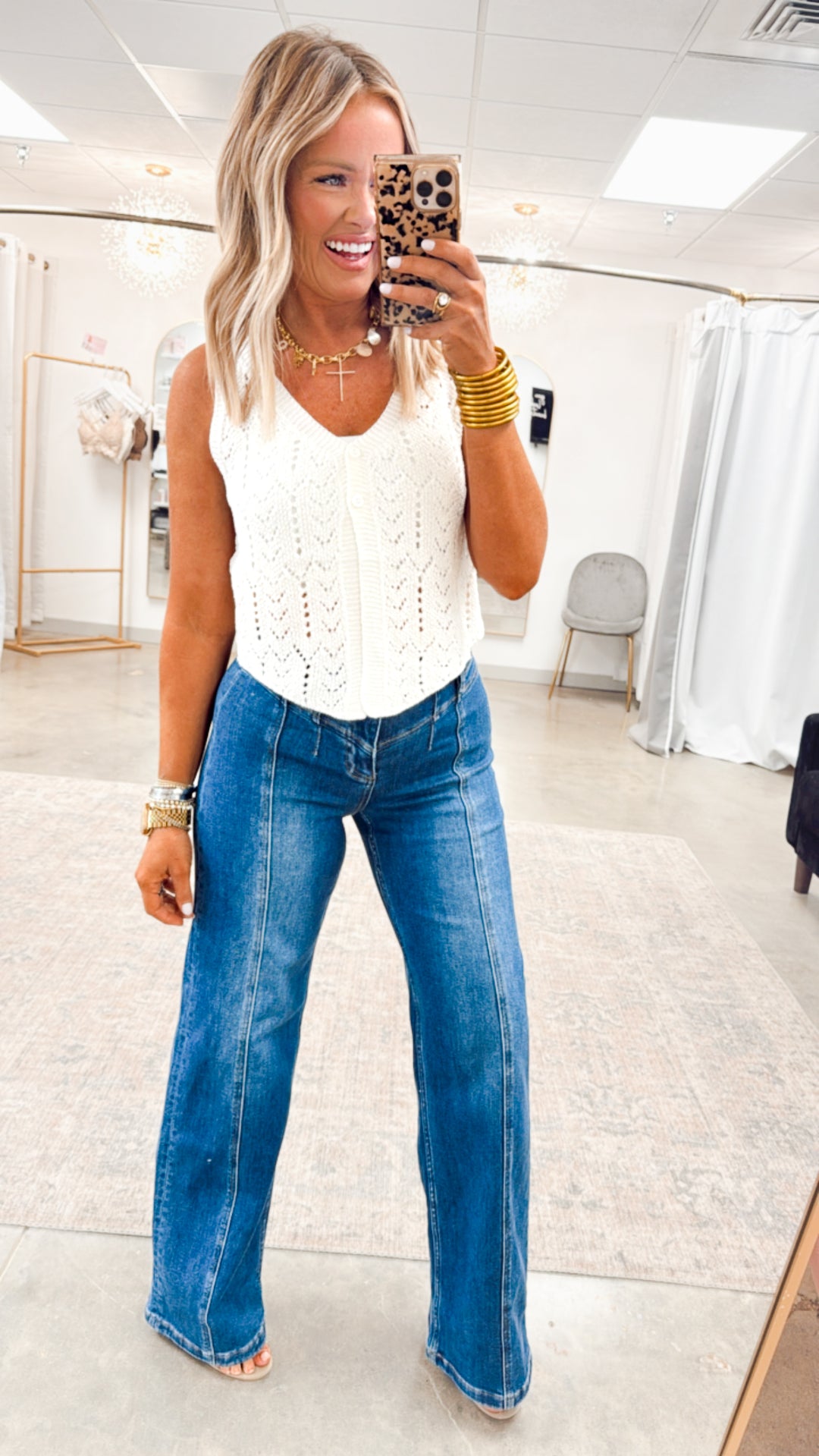 Ivy Crochet Vest-Ivory