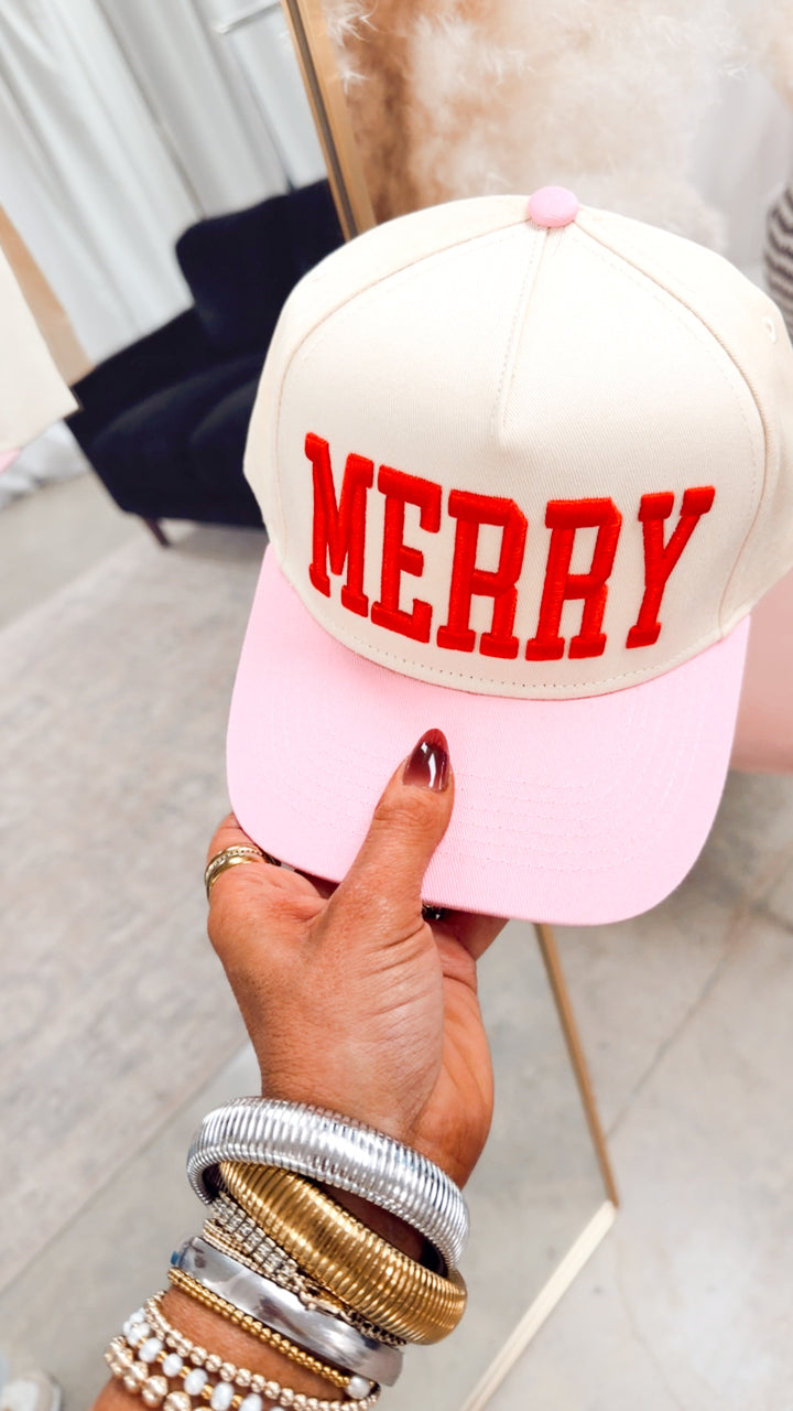 Merry Embroidered Trucker Hat