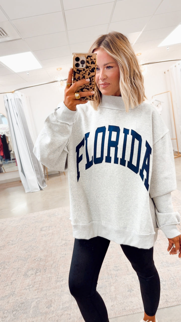 Florida Reversible Mock Neck Sweatshirt