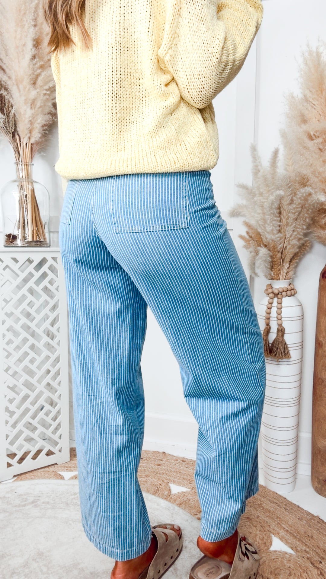 The Pinstripe Drift Denim