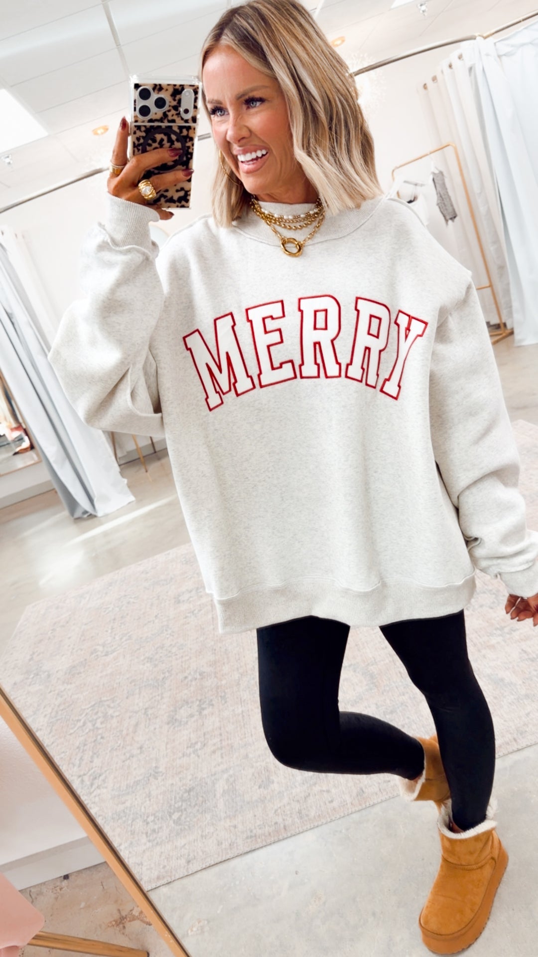 Merry Mock Neck Sweatshirt