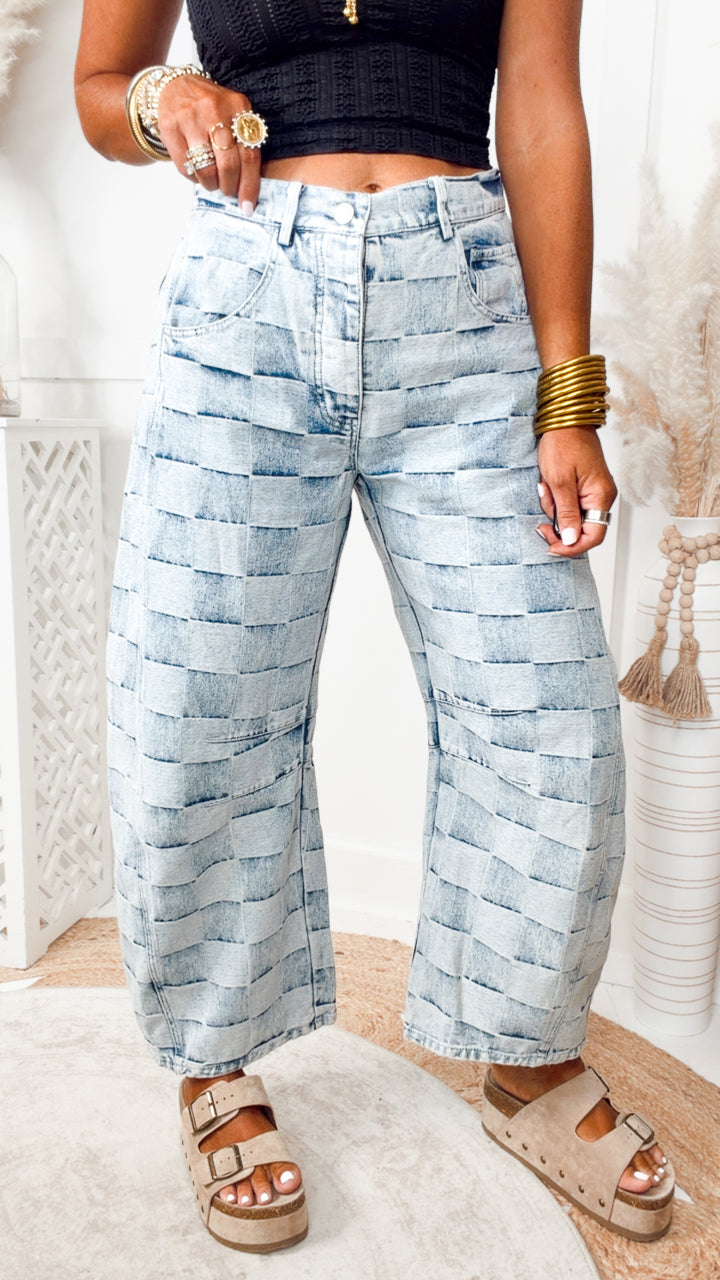 The Tidewoven Barrel Jean