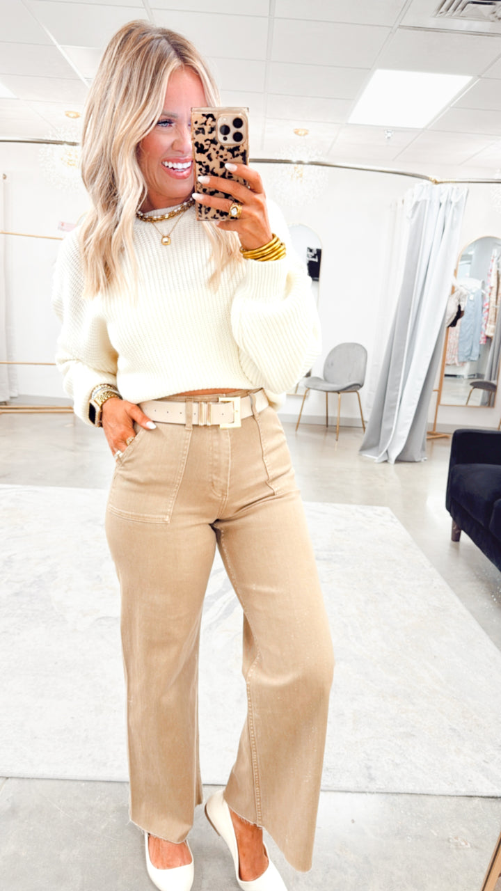 Cream Effortless Comfort Sweater