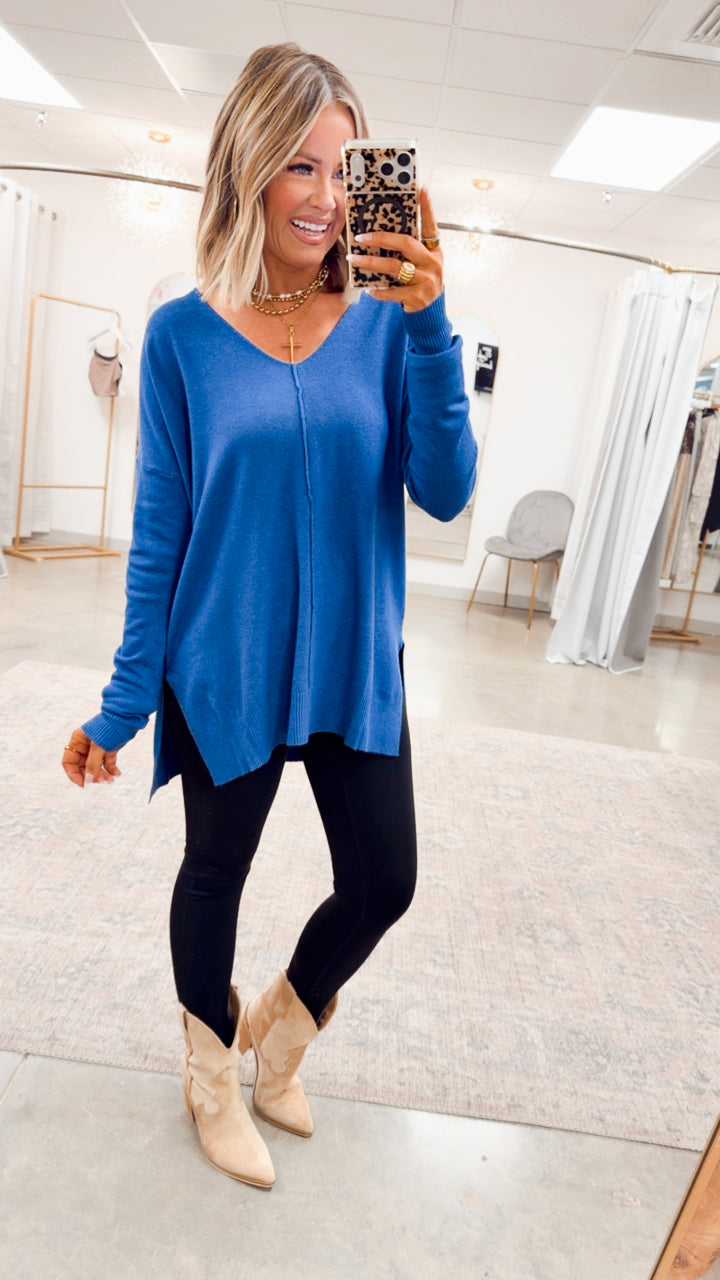 The Laramie Hi-Low Sweater-Marlin