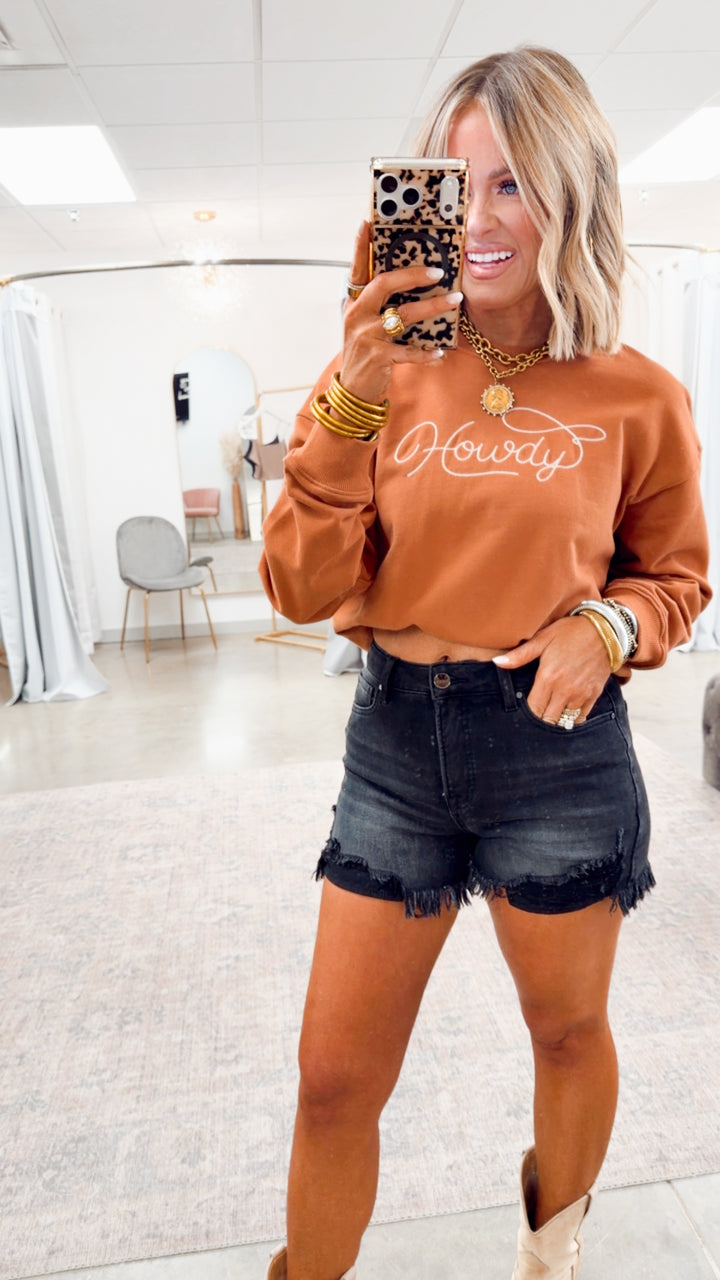 Howdy Embroidered Sweatshirt