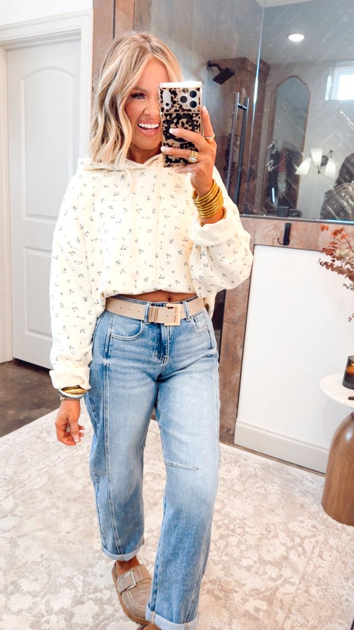 Floral French Terry Hoodie