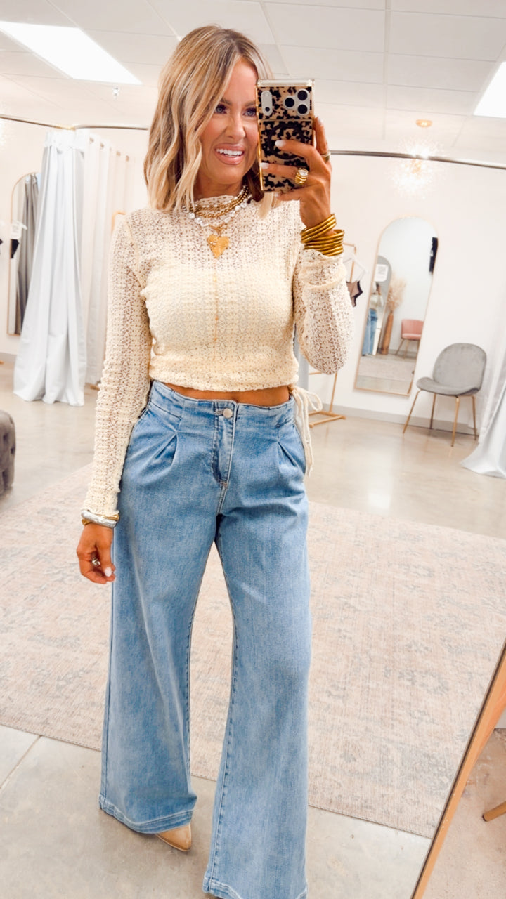 Rosalie Boatneck Top-Cream