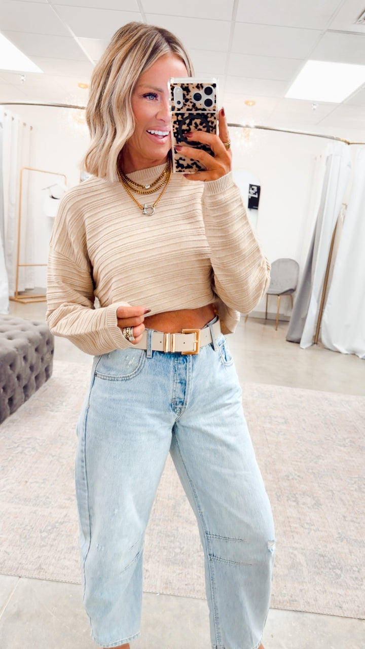 Cozy Ridge Sweater-Taupe