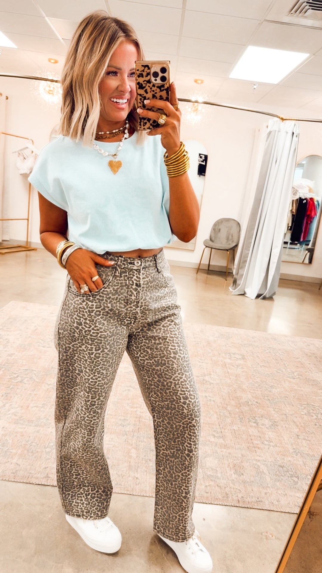 Roam Free Leopard Jeans