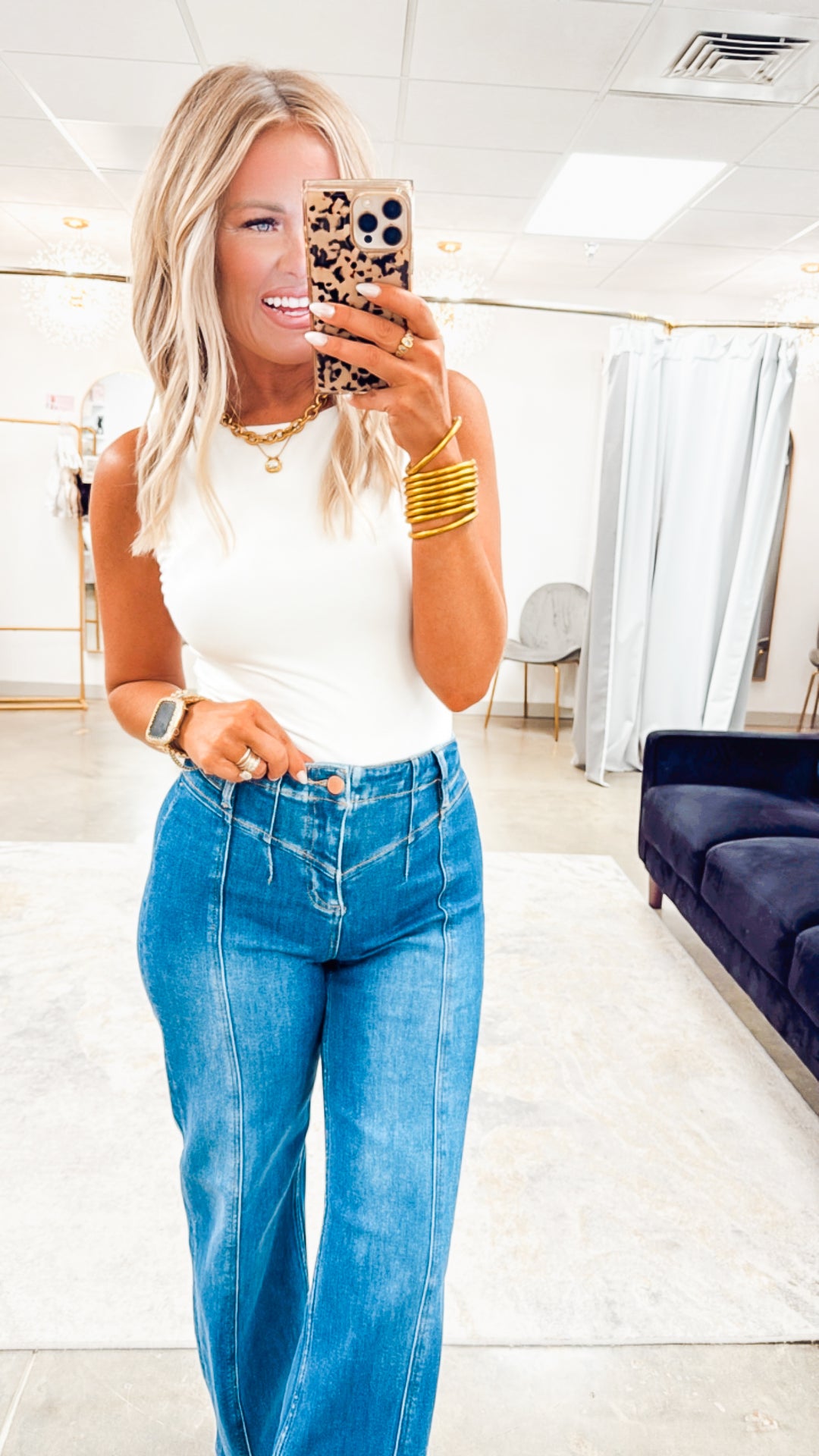 Lucy High Rise Wide Leg Jean-Dark