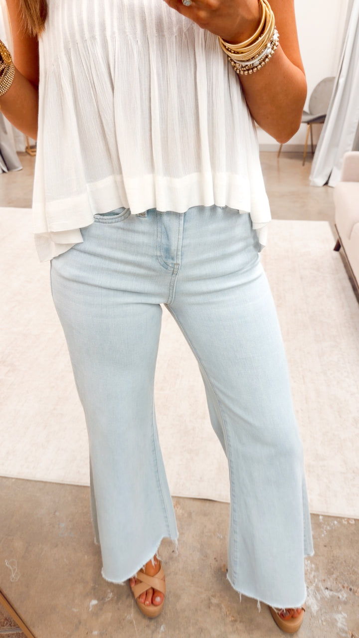 The Blaire Super High Rise Super Wide Leg Jeans