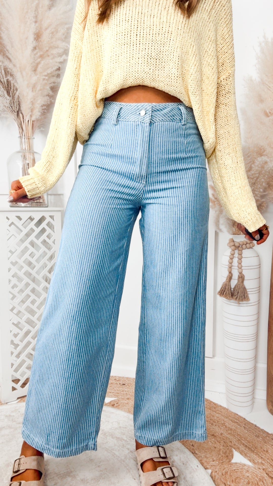 The Pinstripe Drift Denim