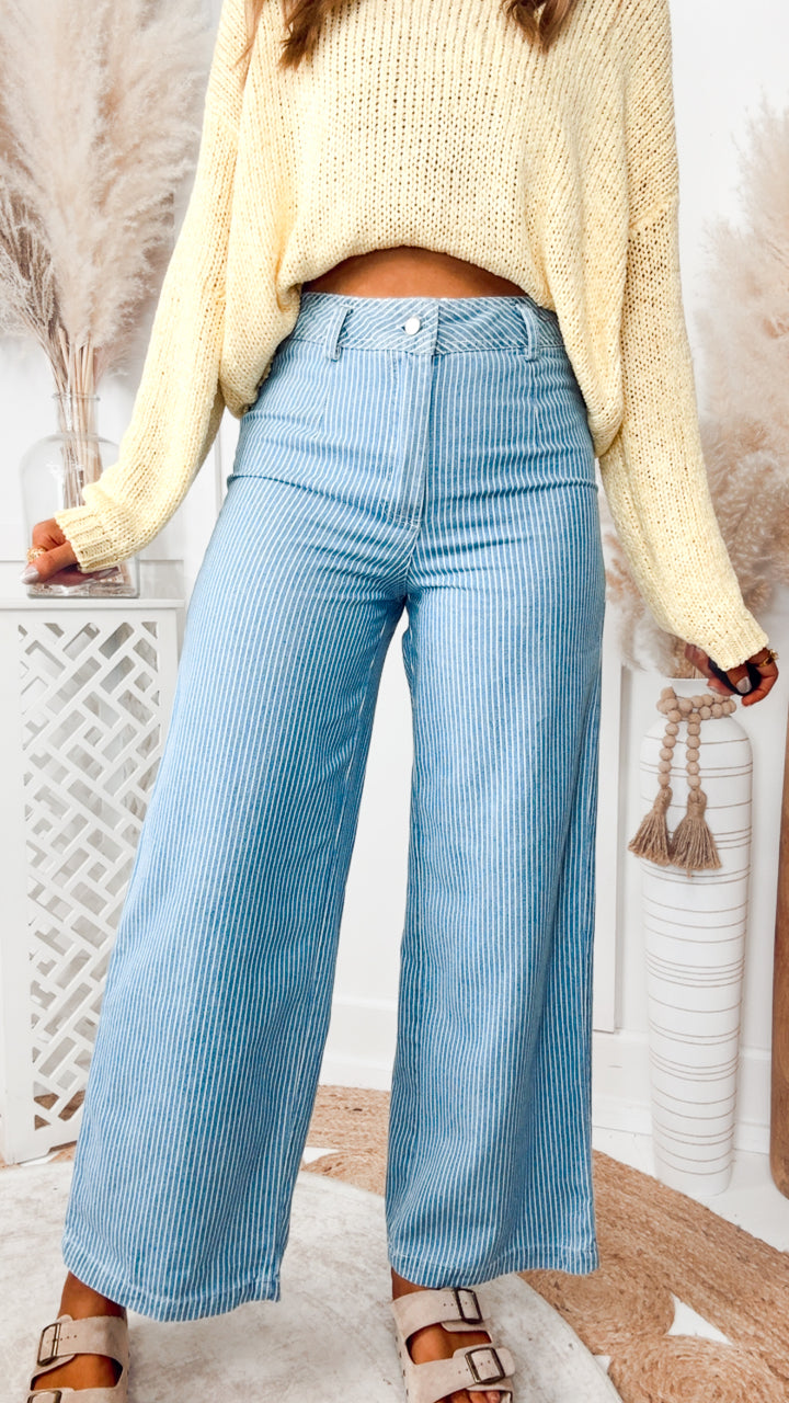 The Pinstripe Drift Denim