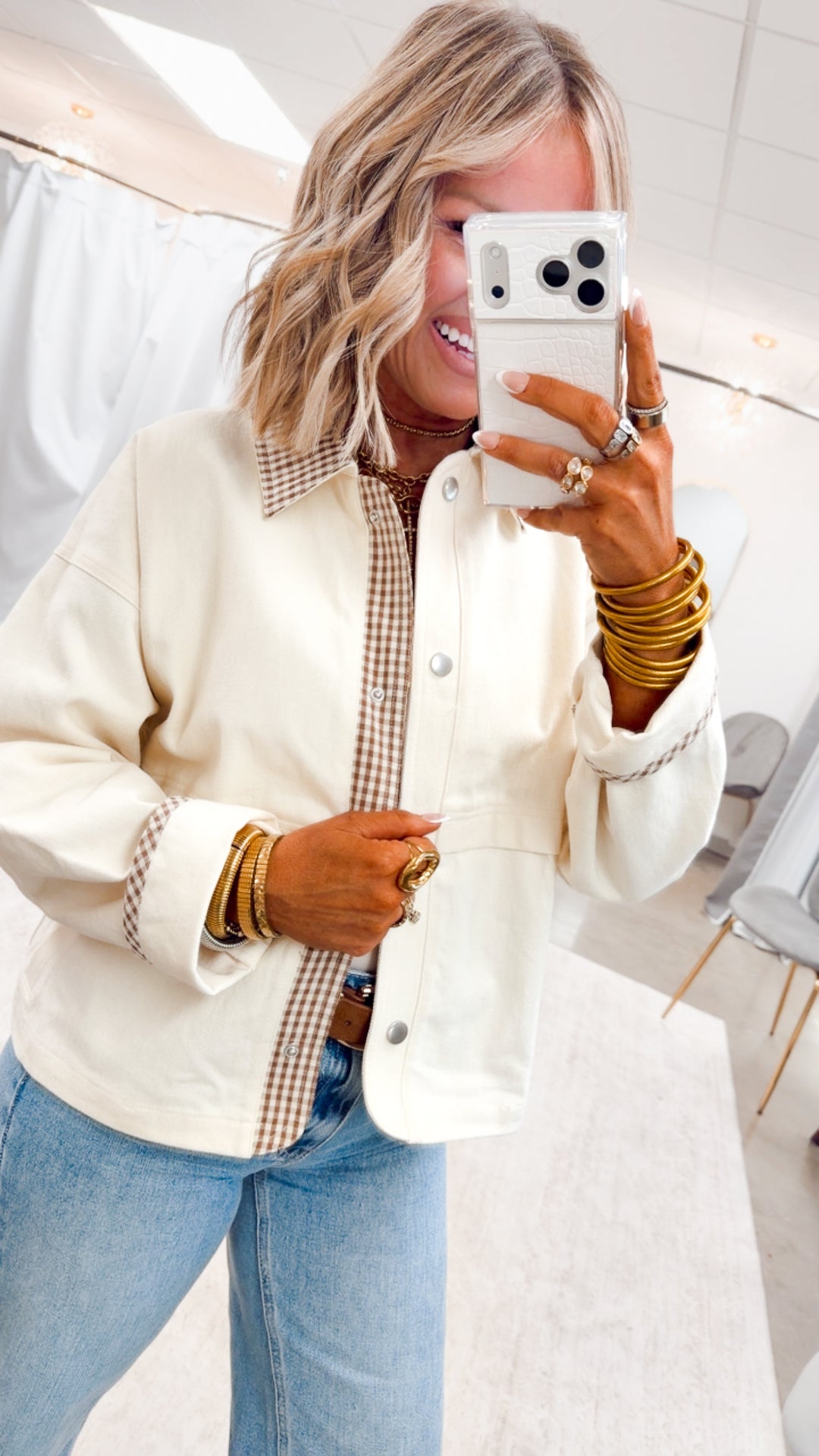 Gingham Luxe Jacket
