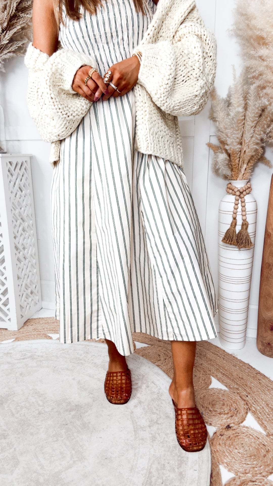 Seabrook Stripe Midi Dress