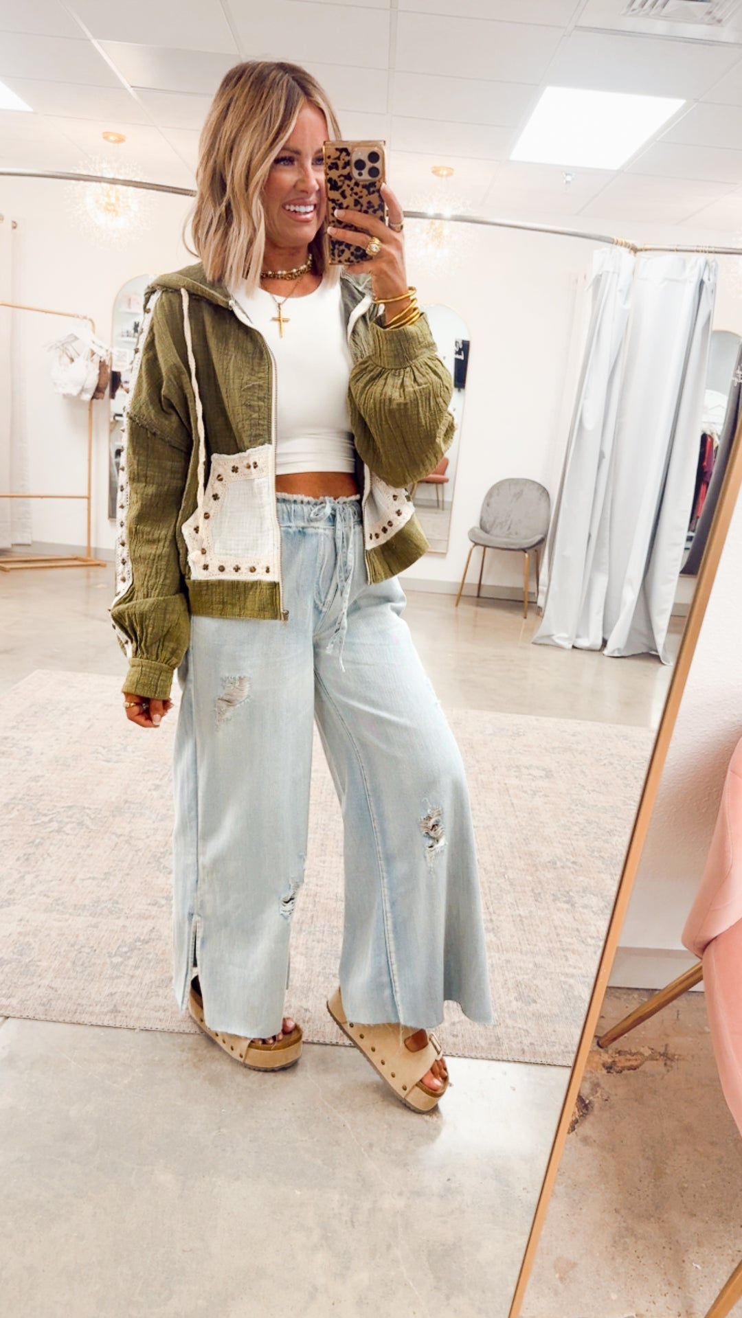 Free Spirit Lightweight Jacket-Olive