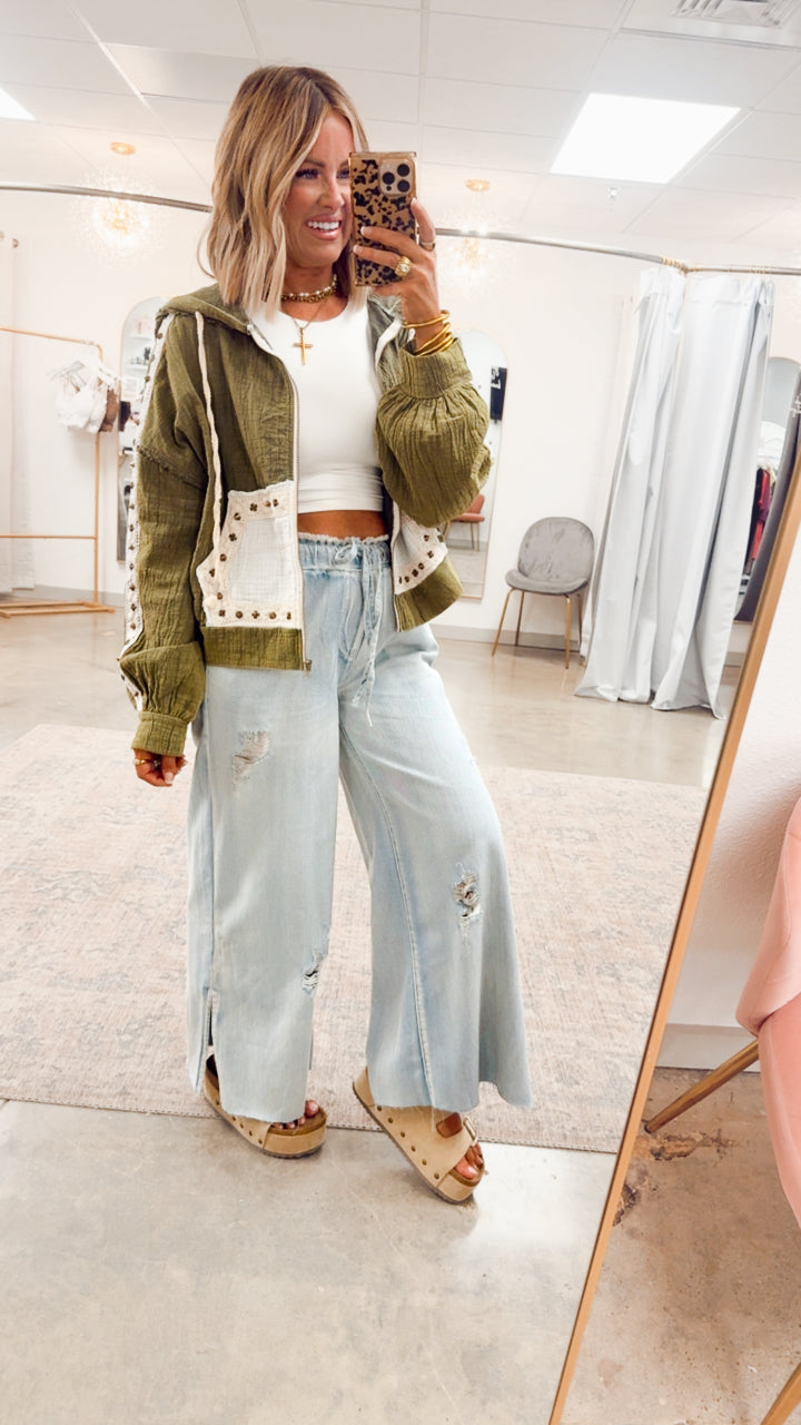 Free Spirit Lightweight Jacket-Olive