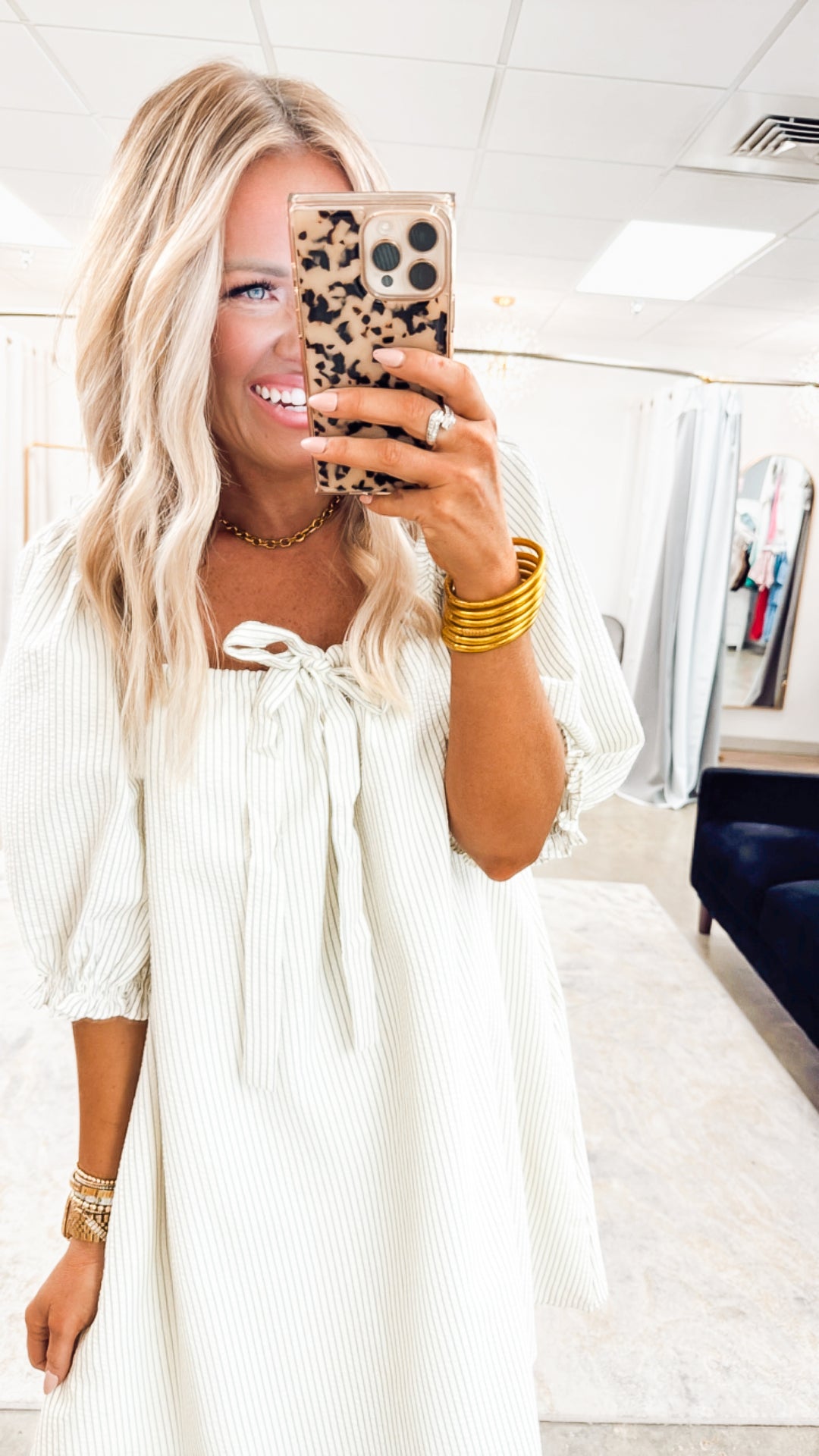 Piper Striped Babydoll Dress