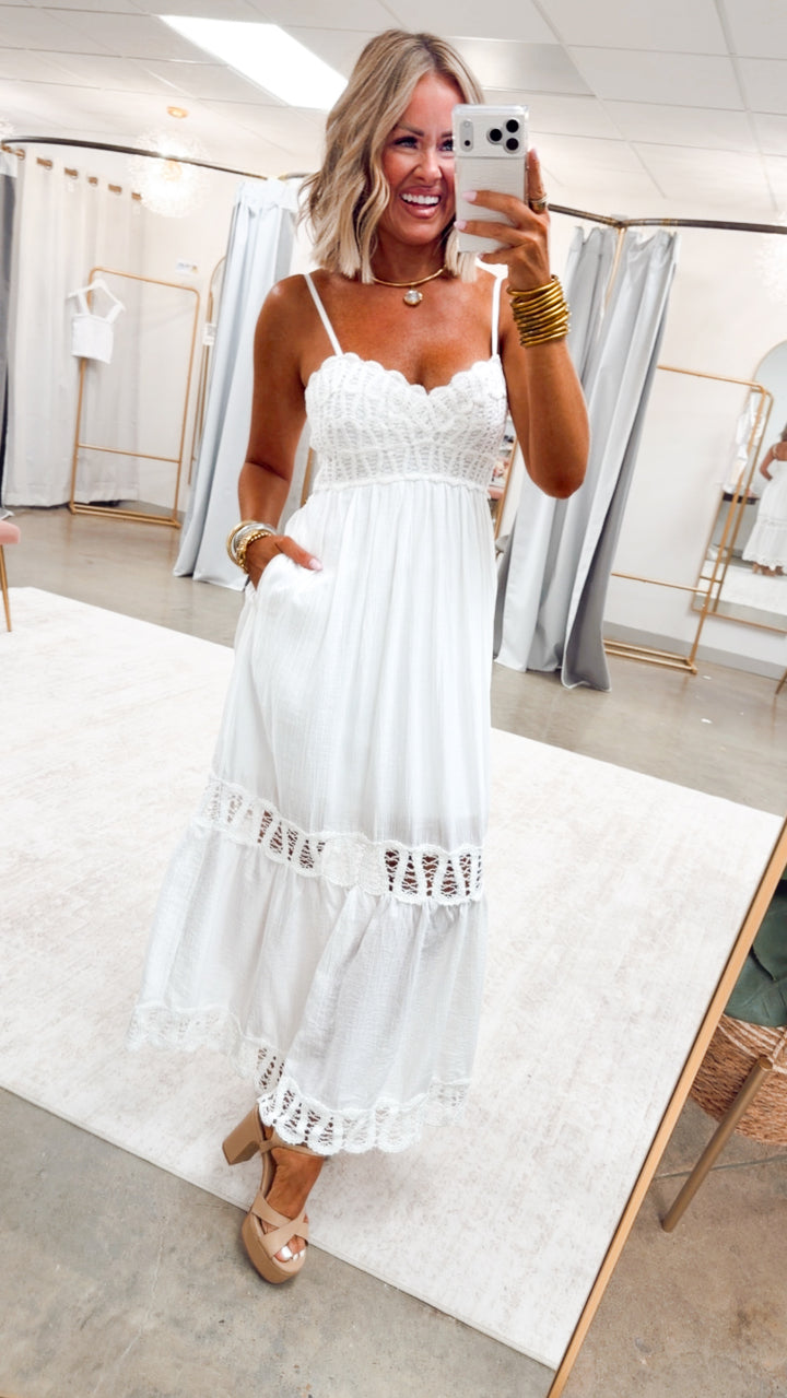 The Aurelle Crochet Maxi Dress