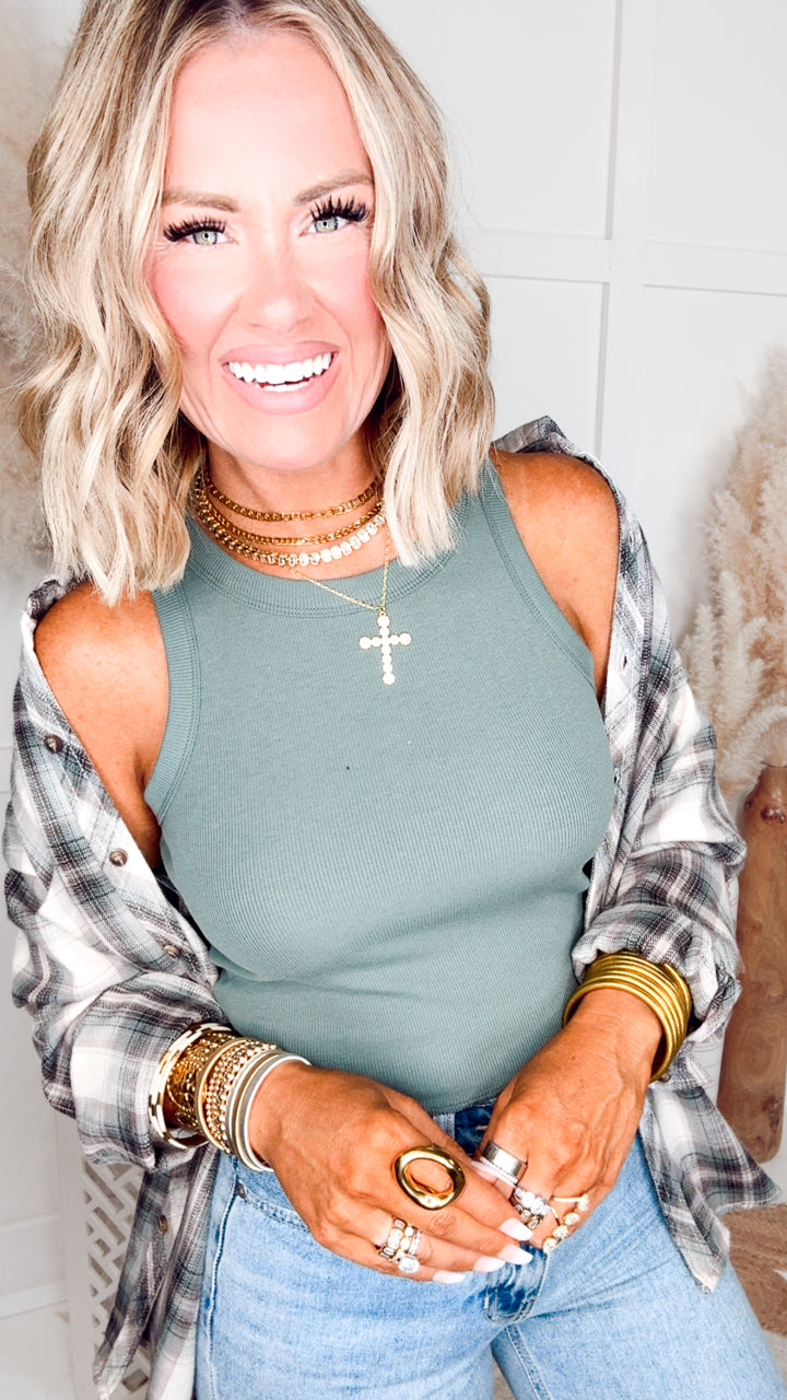Petalwood Flannel Top