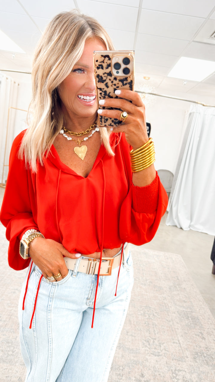 Giselle Smocked Cuff Blouse