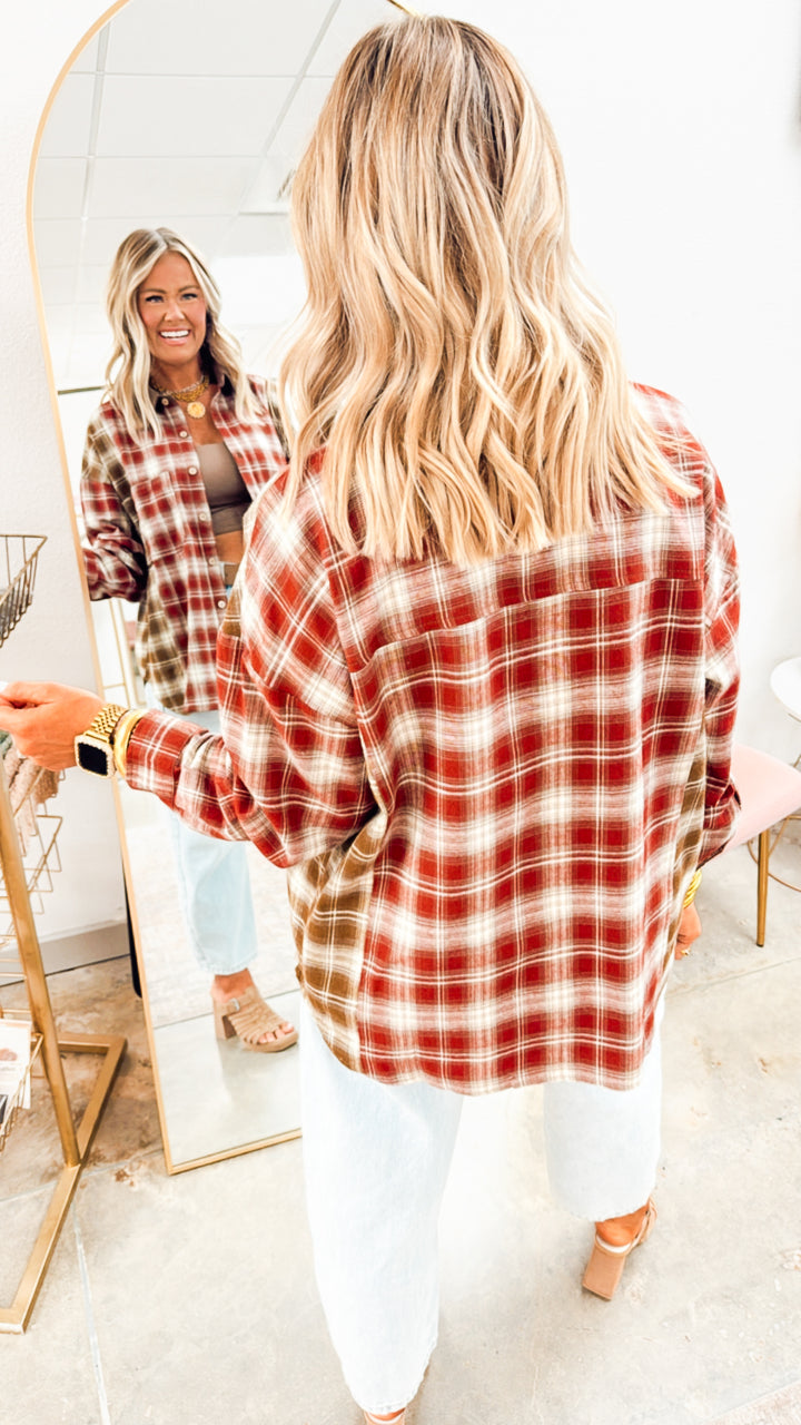 Harvest Plaid Flannel Top