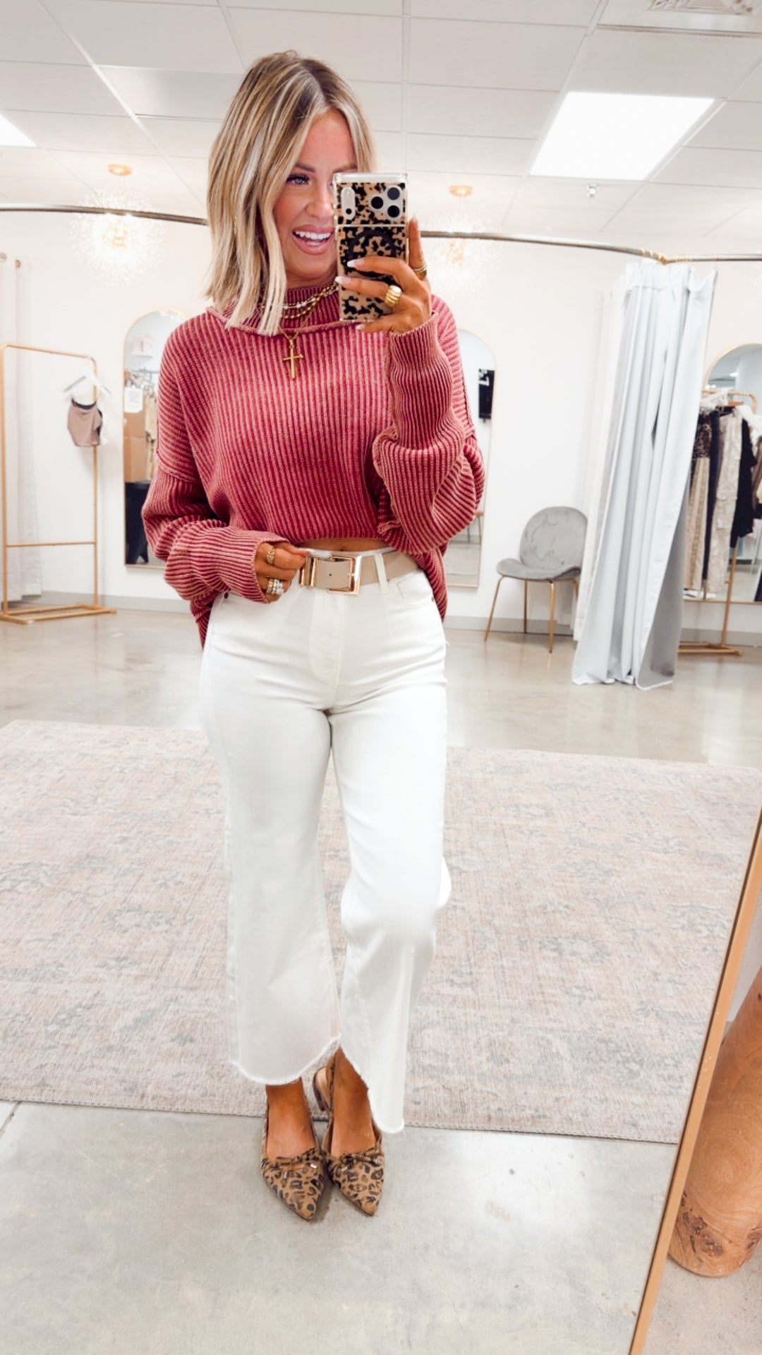 The Lila White Crop Jean