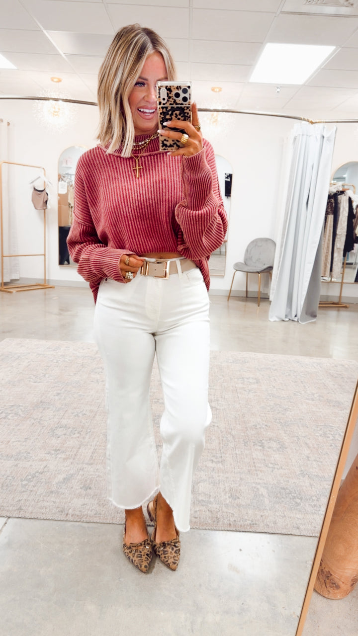 The Lila White Crop Jean