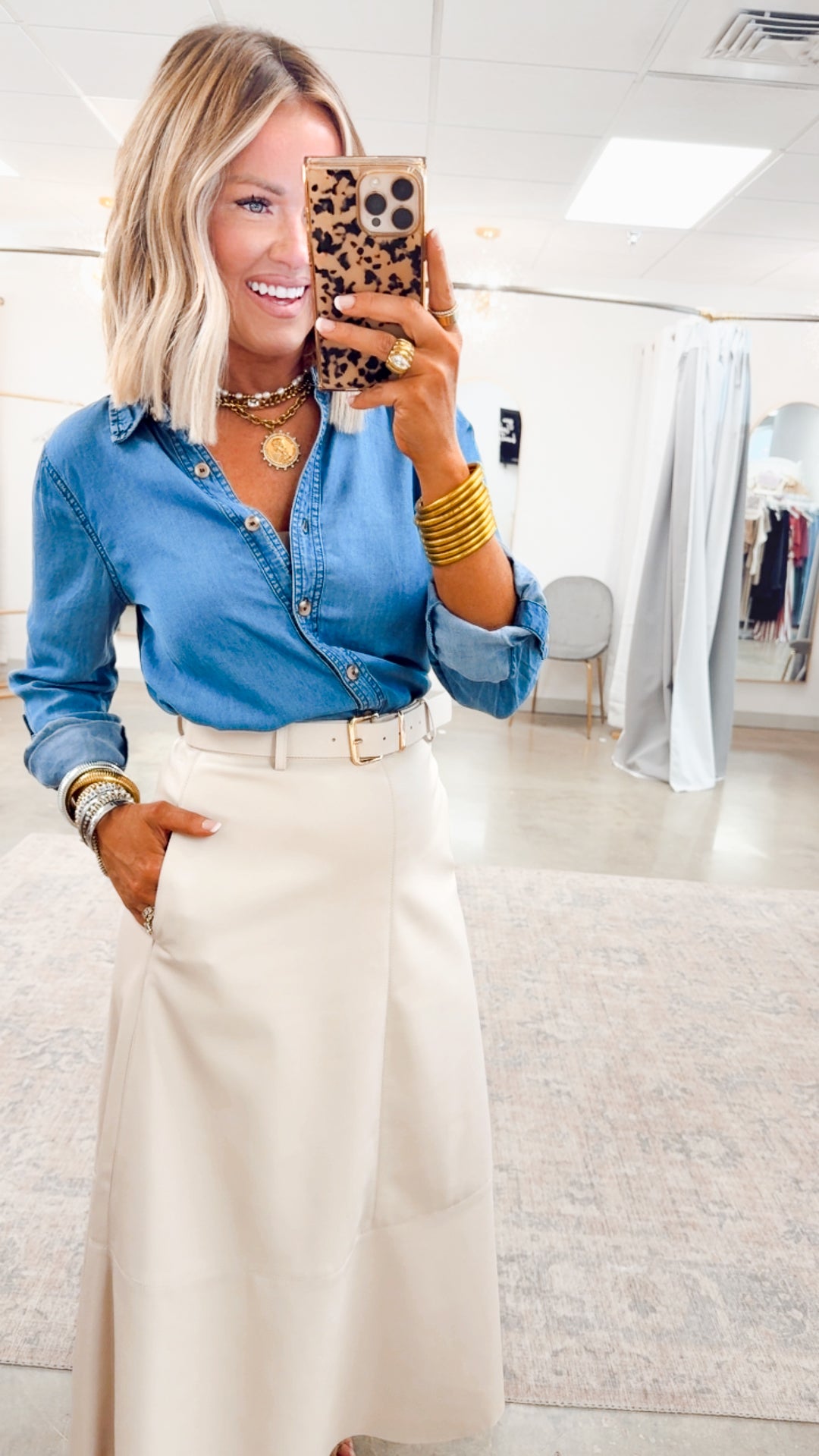 Chic Chambray Top