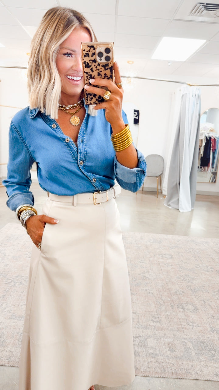 Chic Chambray Top