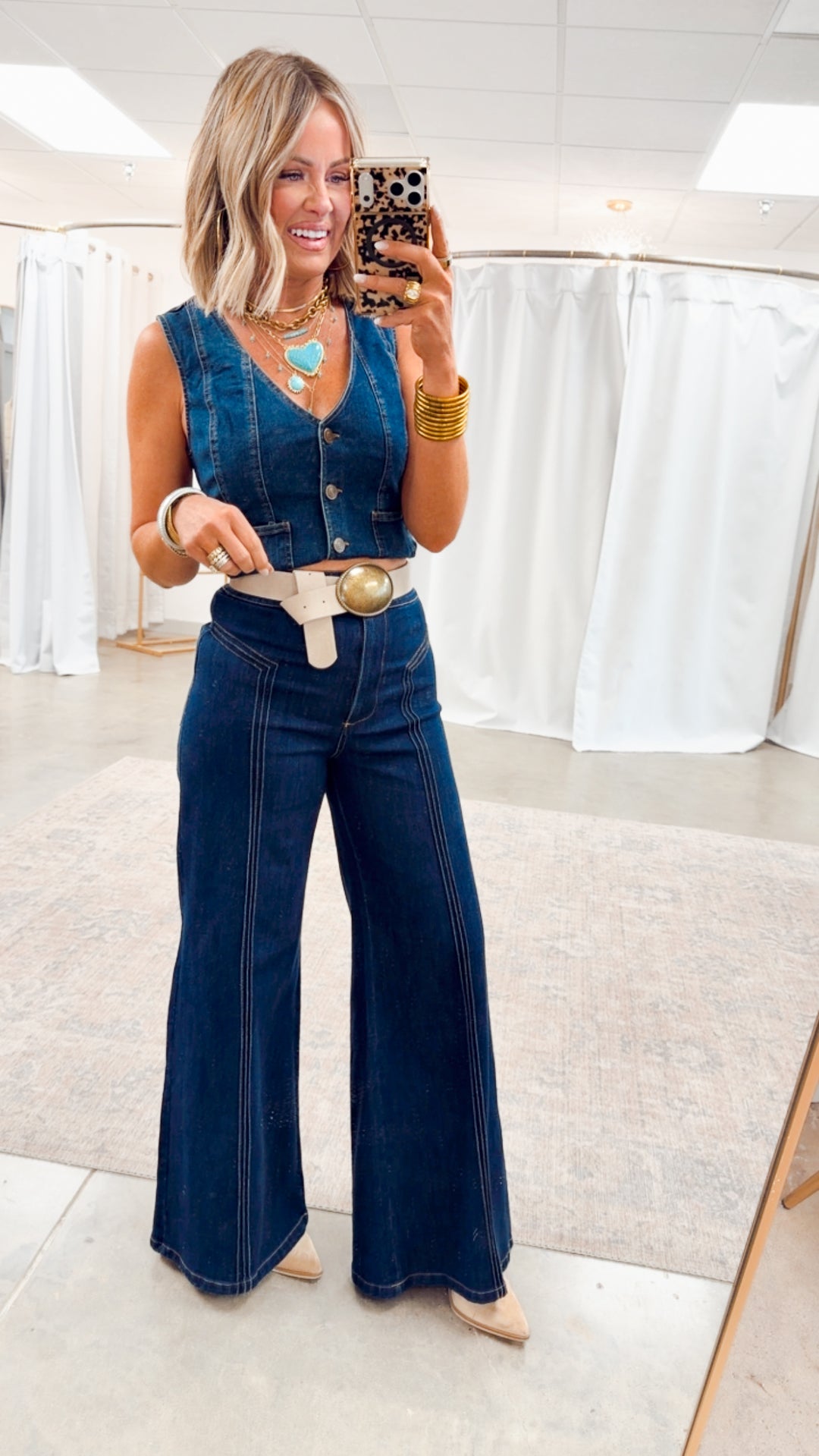 Nash Denim Vest-Dark Denim