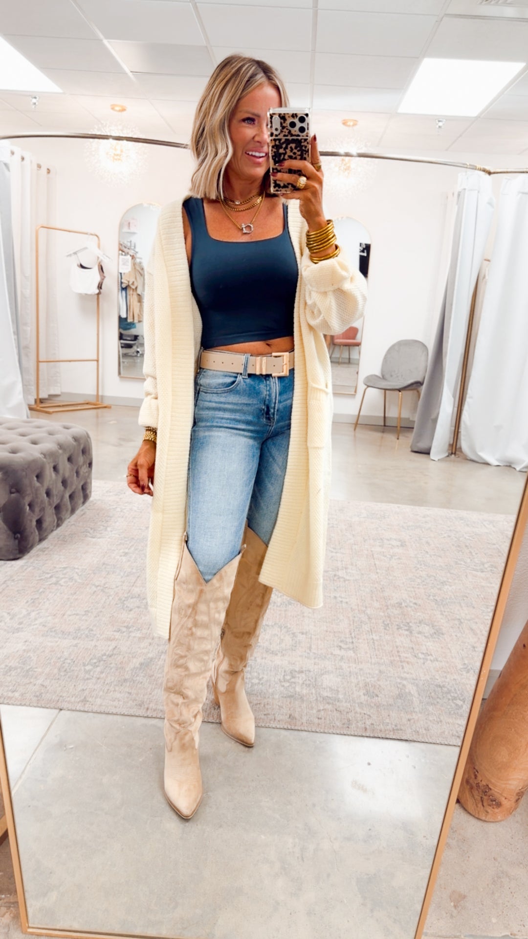 Lumi Sweater Cardigan-Cream