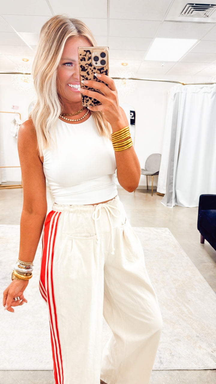 Sideline Luxe Pant-Ivory
