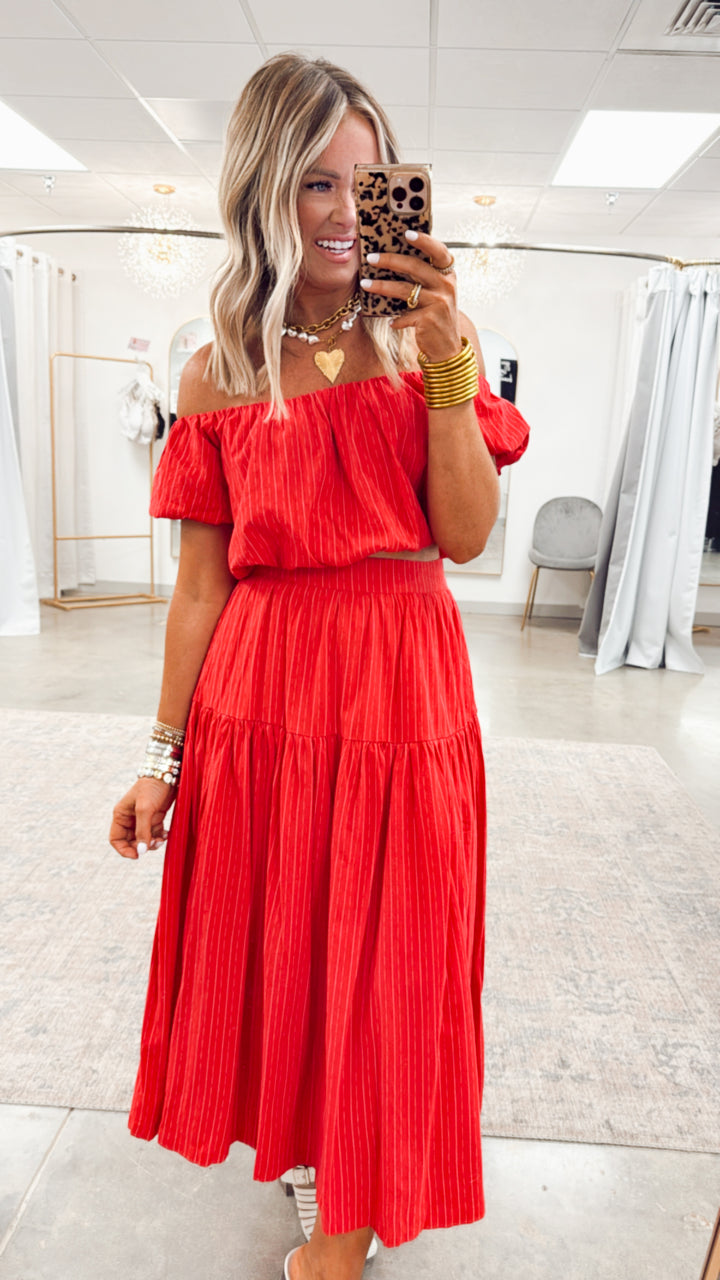 Riviera Crop Top & Skirt Set