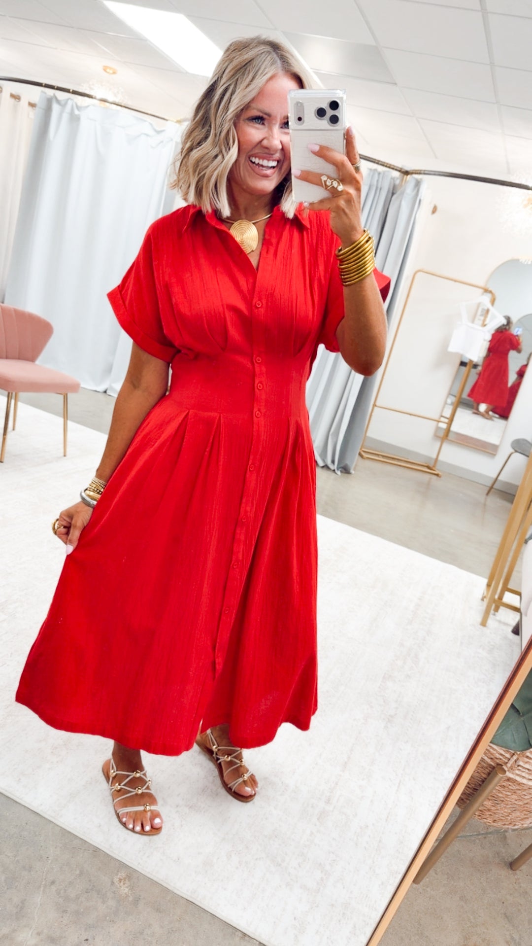 The Sullivan Pleated Shirt Dress