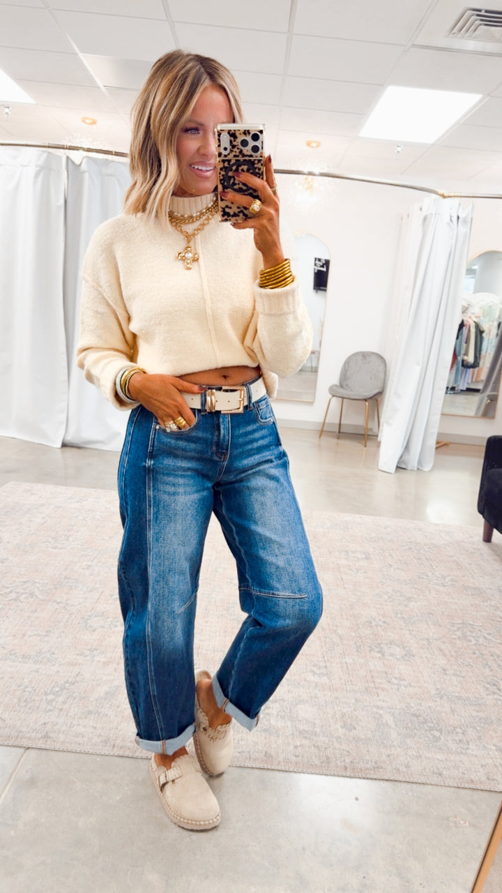 Stetson Barrel Cuffed Jeans-Dark