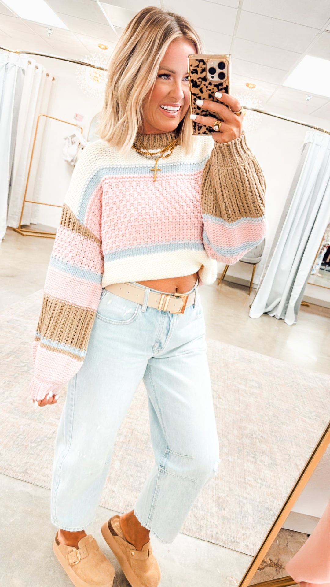 Cozy Colorblock Knit Sweater