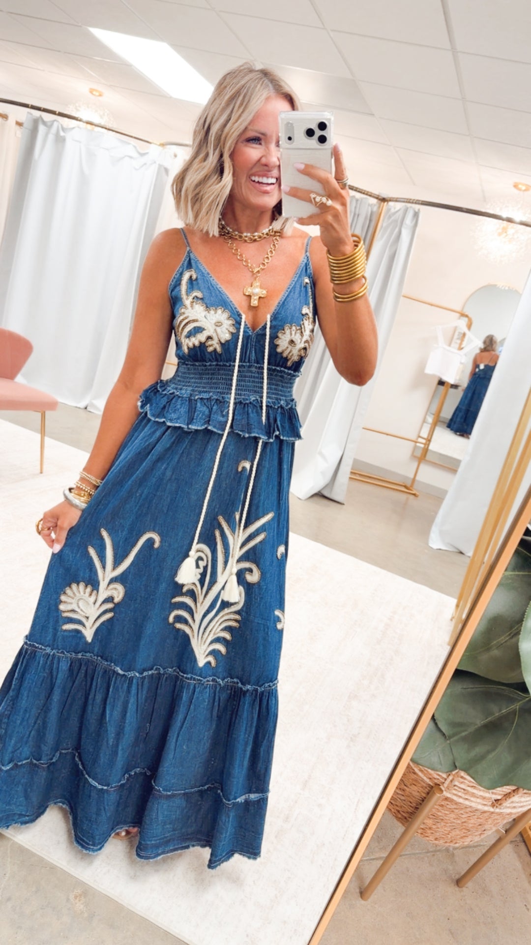 The Denim Reverie Dress-Dark