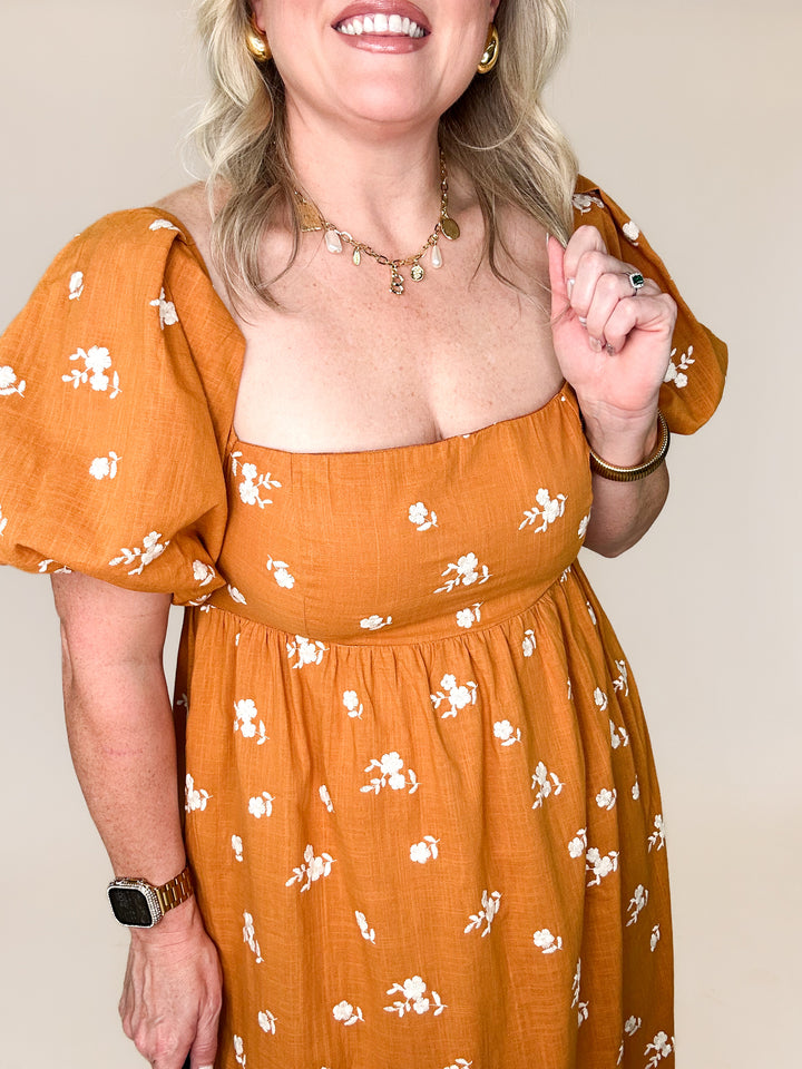 Autumn Glow Midi Dress