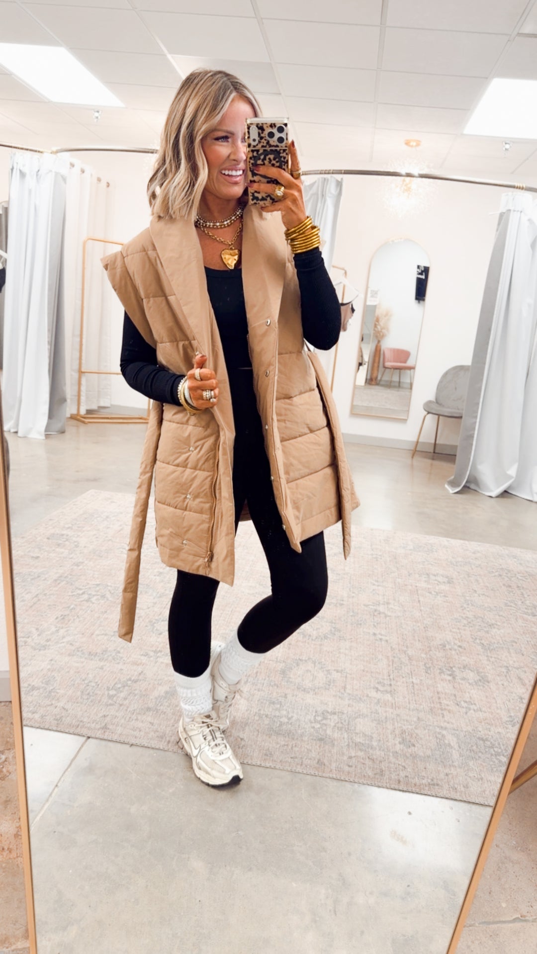 The Vivienne Shawl Vest-Taupe