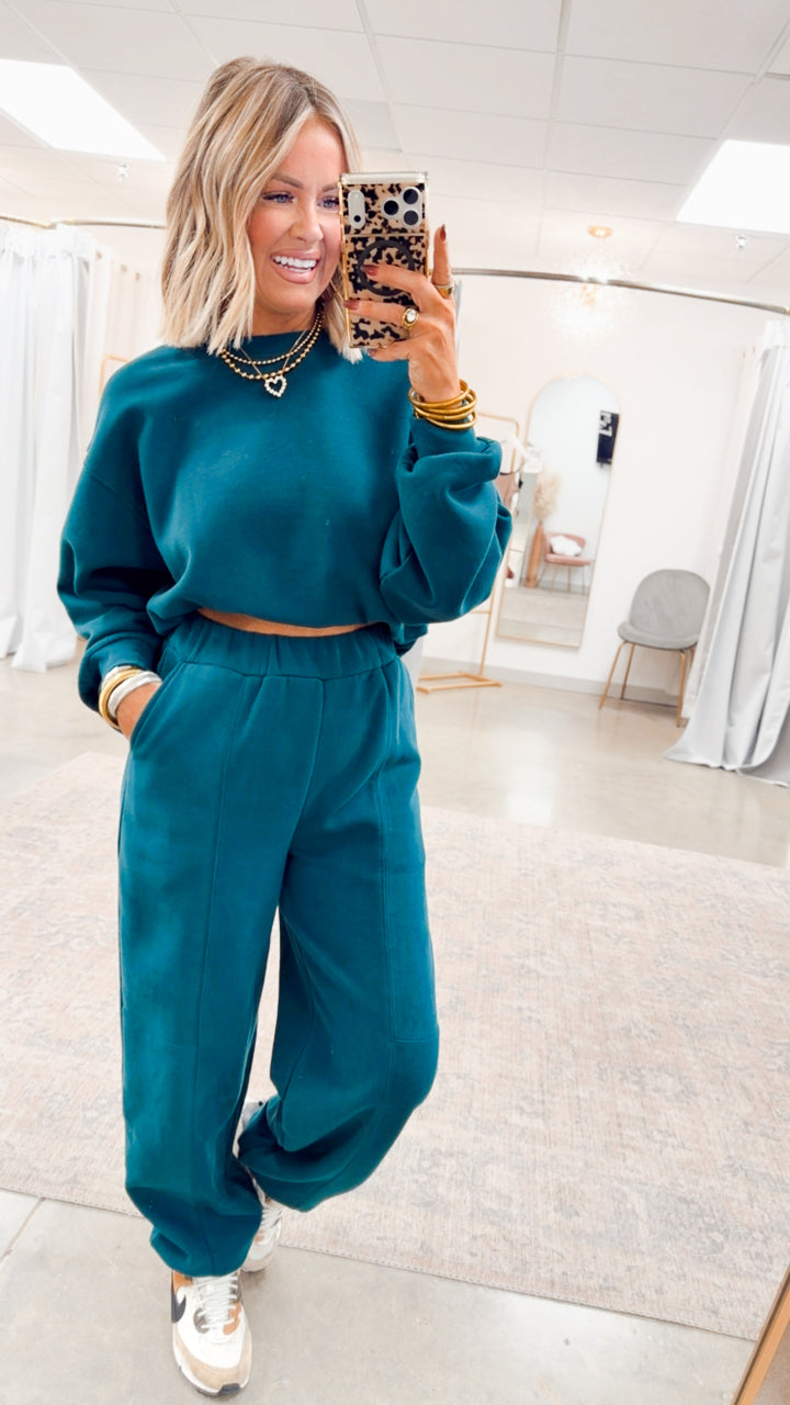 Lounge Ease Set-Deep Green