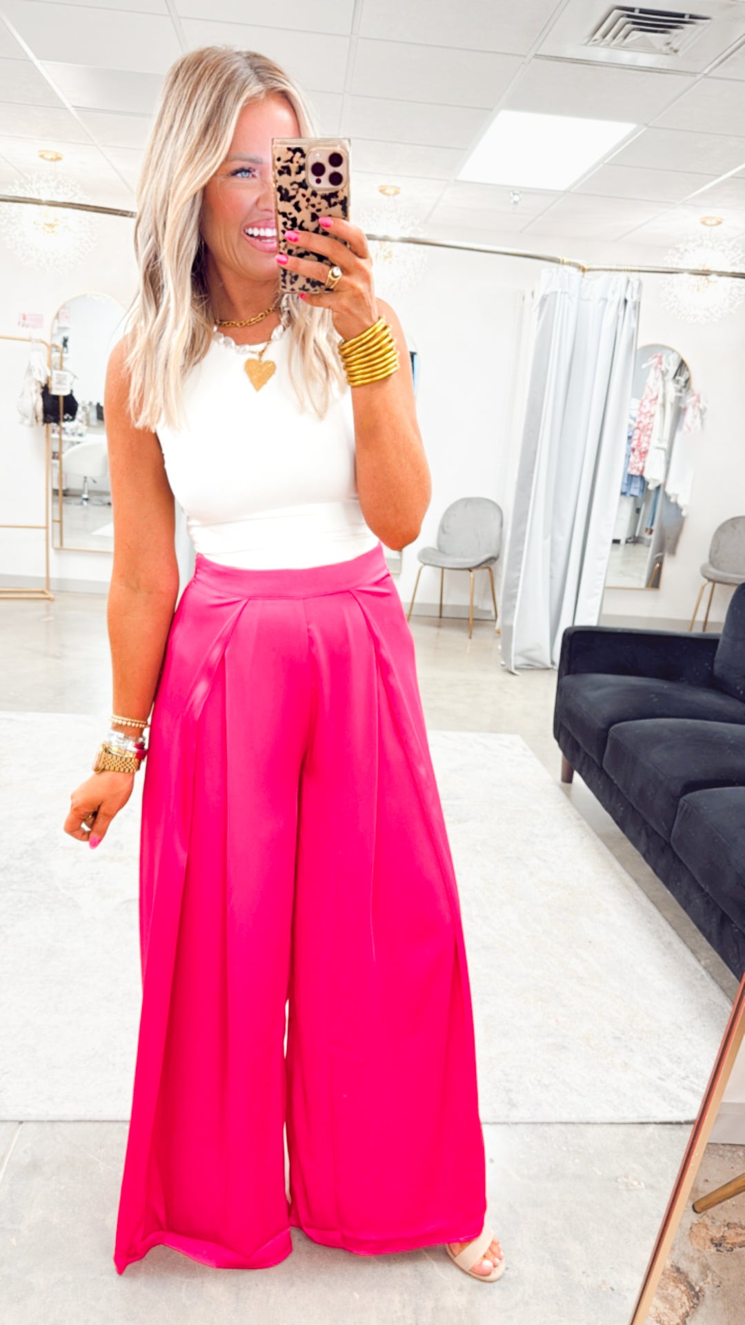 The Gia Satin Wide-Leg Pants
