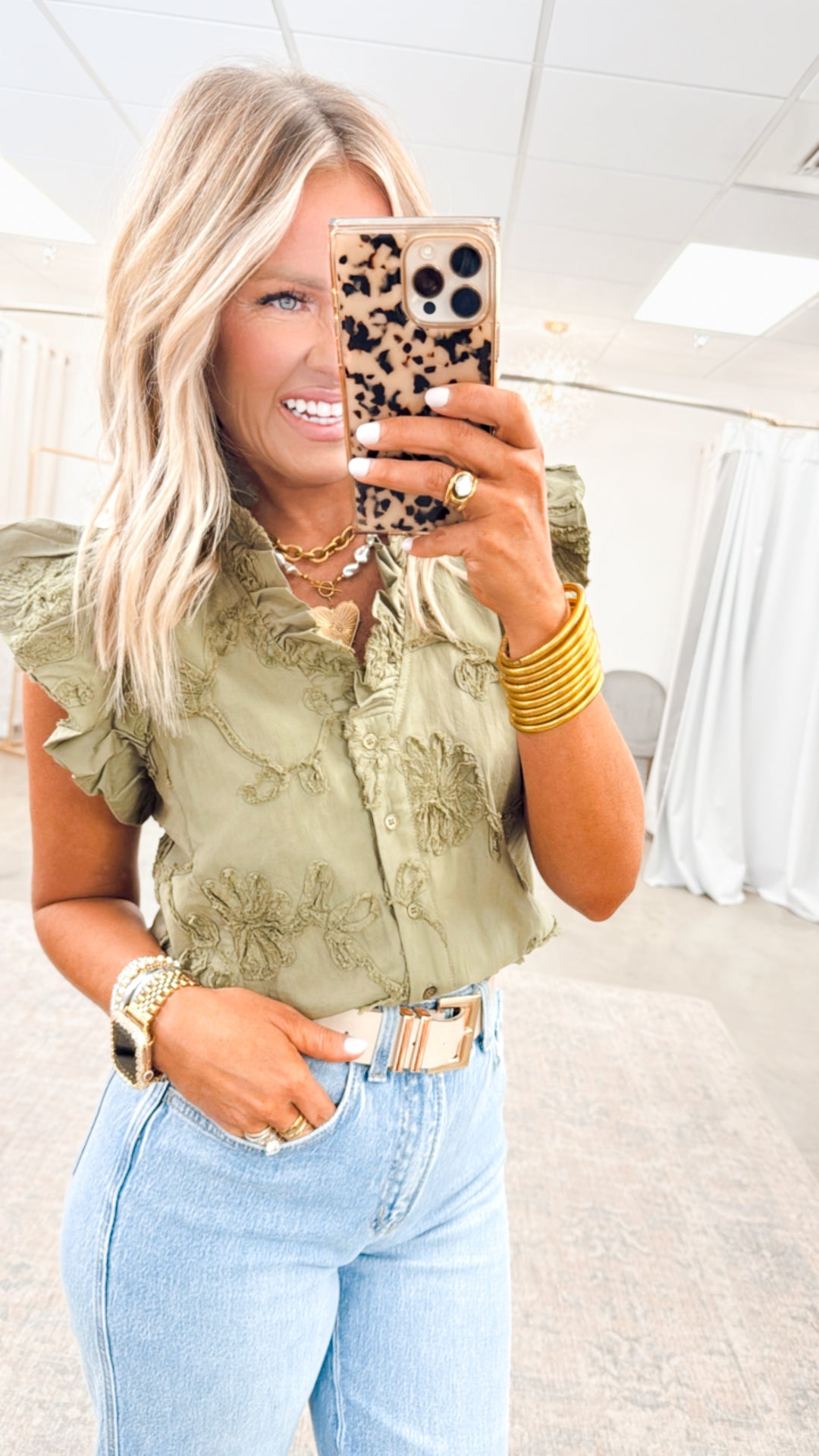 Laurel Olive Blouse