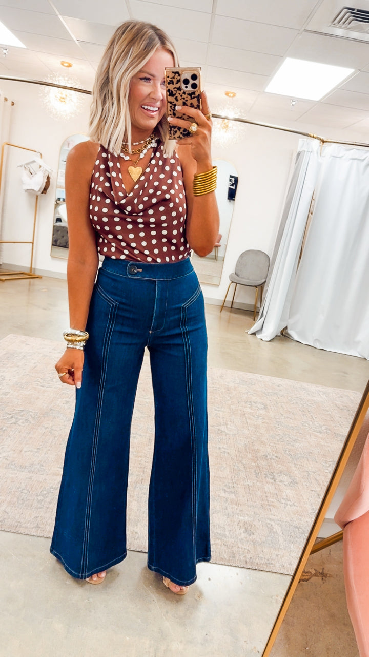 Katherine High Waisted Wide Leg Jean