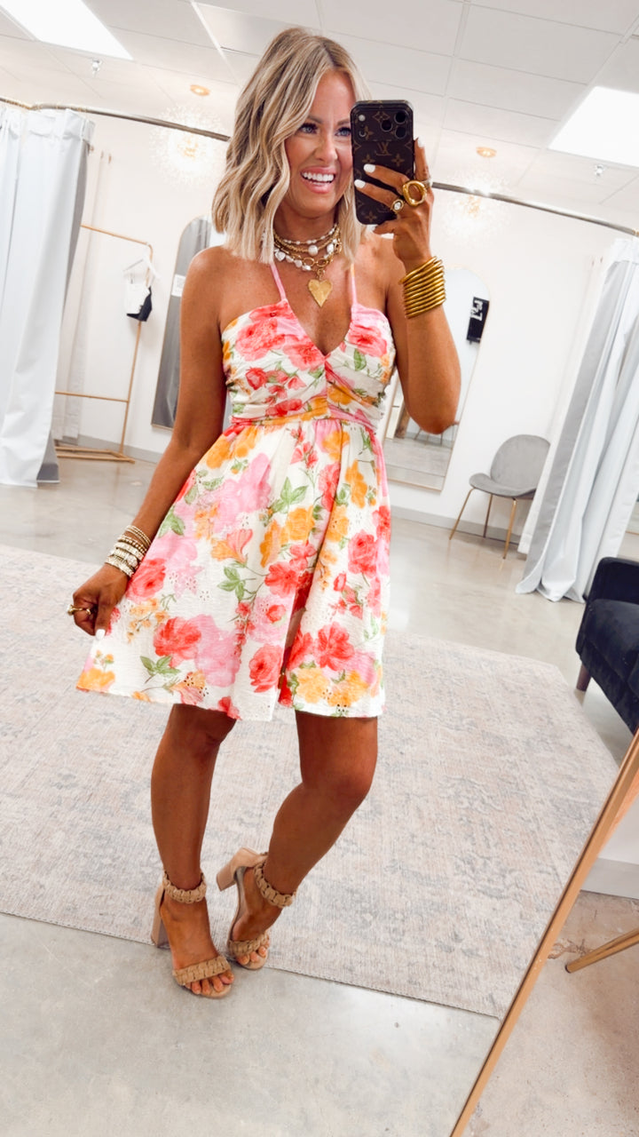 The Floral Whimsy Mini Dress